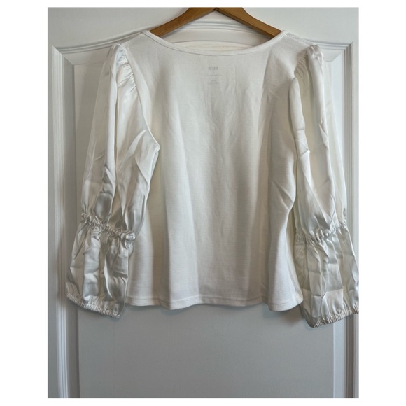 Anthro Maeve Ribbed Tiered Sleeve Top - L NWT - Picture 3 of 7